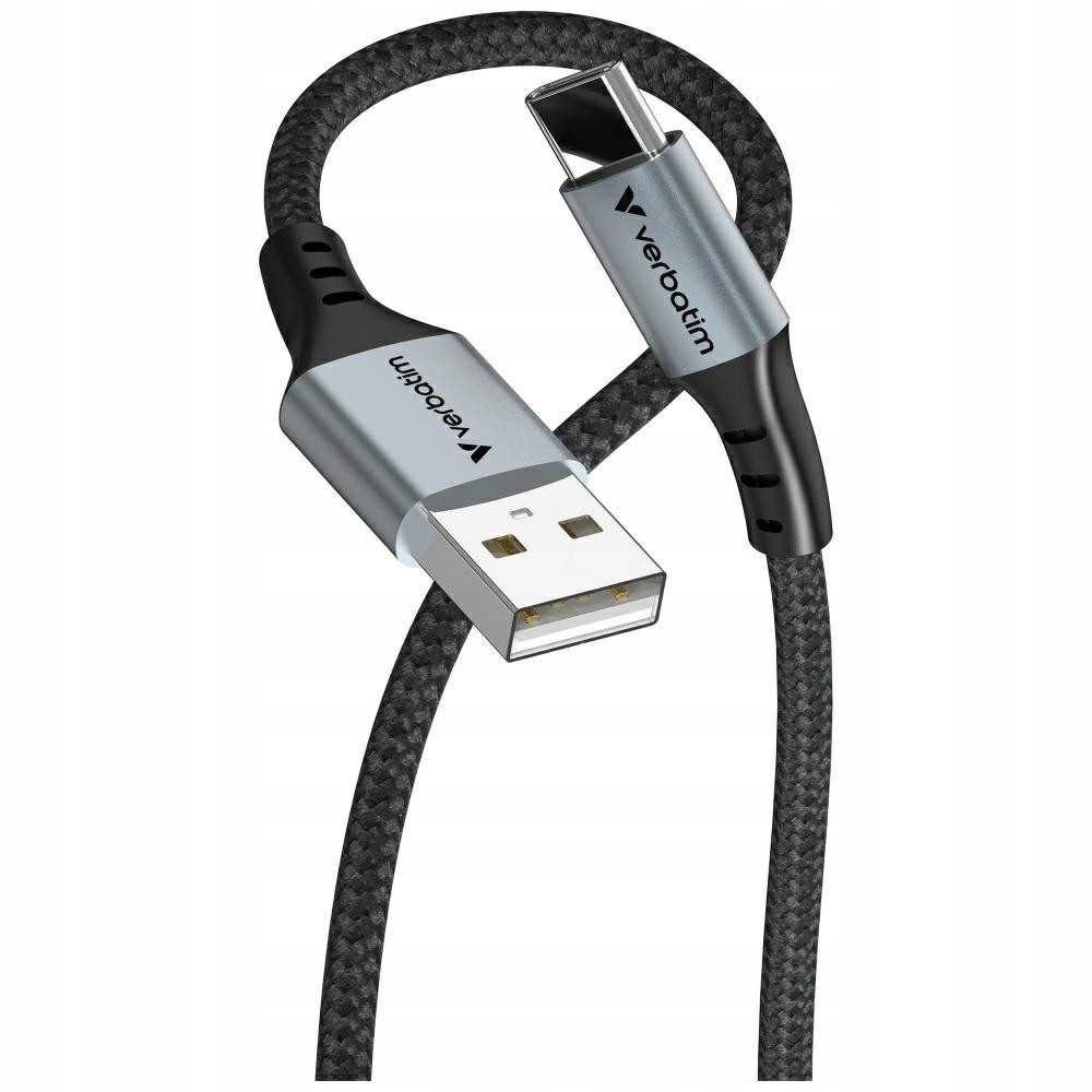 Kabel USB-C do USB-A 120cm czarny QC Sync Charge Verbatim przewód