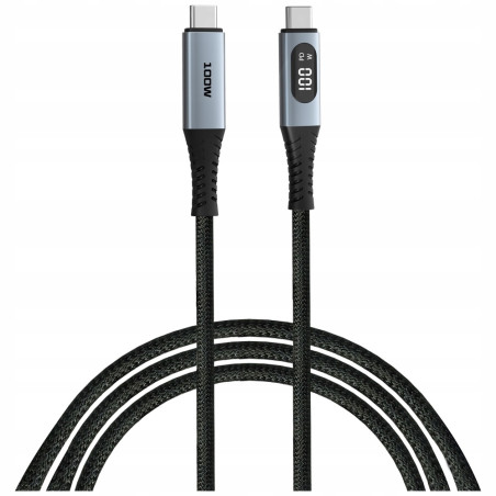 Kabel USB-C do USB-C 100W wyświetlacz 120cm czarny Sync Charge Verbati