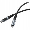 Kabel USB-C 240W z wyświetlaczem 120cm czarny Video Sync Charge Verbat