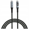 Kabel USB-C 240W z wyświetlaczem 120cm czarny Video Sync Charge Verbat