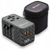 Adapter podróżny EU UK US GaN 100W 4xUSB Verbatim czarny Quick Charge