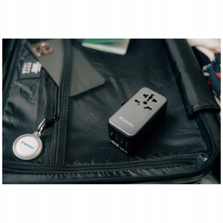 Ładowarka sieciowa 140W GaN USB-A/USB-C czarna Verbatim UTA-10 zasilac