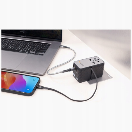 Ładowarka sieciowa 85W Verbatim GaN USB-A 3xUSB-C czarna Power Deliver