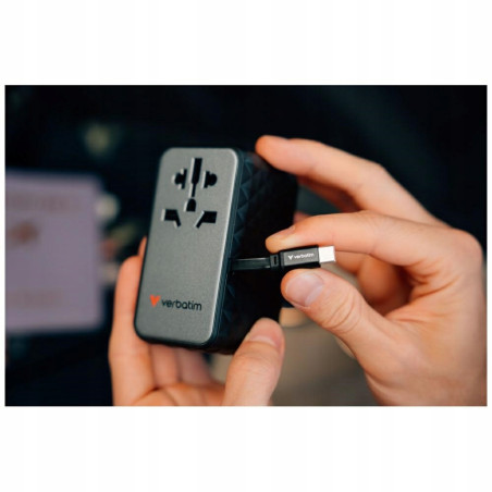 Ładowarka sieciowa 85W Verbatim GaN USB-A 3xUSB-C czarna Power Deliver