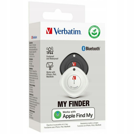 Urządzenie do śledzenia Verbatim My Finder Bluetooth 2 szt. czarny bia