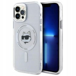Guess Karl Lagerfeld Metal Choupette — etui do iPhone 12, białe