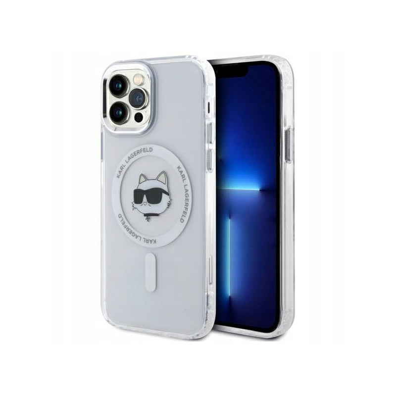 Guess Karl Lagerfeld Metal Choupette — etui do iPhone 12, białe