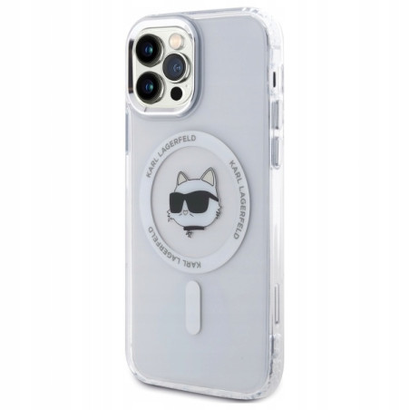 Guess Karl Lagerfeld Metal Choupette — etui do iPhone 12, białe