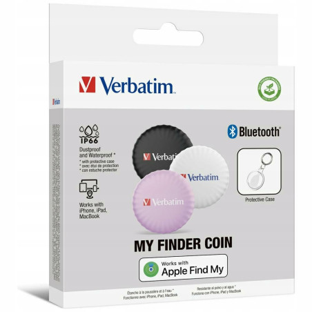 Lokalizator Bluetooth Verbatim My Finder Coin 3szt czarny