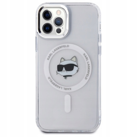 Guess Karl Lagerfeld Metal Choupette — etui do iPhone 12, białe