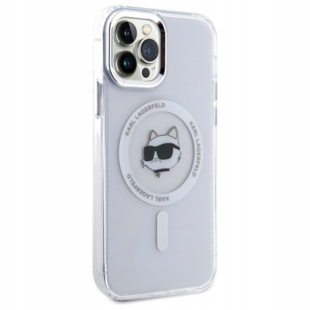 Guess Karl Lagerfeld Metal Choupette — etui do iPhone 12, białe