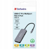 Adapter USB-C HDMI aluminiowy Ethernet 2xUSB-A 3.0 Verbatim Hub