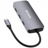 Adapter USB-C HDMI SD microSD aluminiowy 3xUSB-A Verbatim