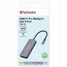 Adapter USB-C HDMI SD microSD aluminiowy 3xUSB-A Verbatim