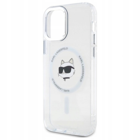 Guess Karl Lagerfeld Metal Choupette — etui do iPhone 12, białe