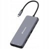 Adapter Hub USB-C Verbatim HDMI VGA Ethernet USB-A SD Aluminiowy