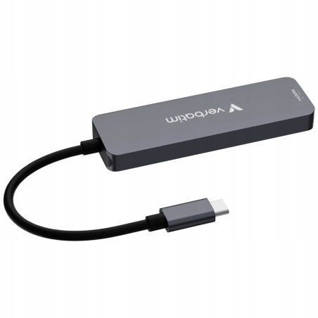 Adapter Hub Verbatim USB-C HDMI USB-A 3.2 aluminiowy