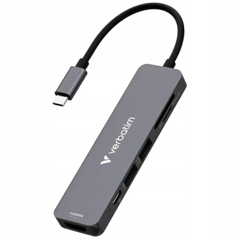 Adapter hub Verbatim USB-C HDMI USB-A 3.2 USB-A 2.0 SD microSD