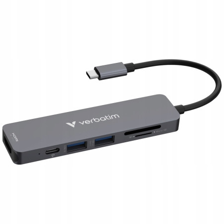 Adapter hub Verbatim USB-C HDMI USB-A 3.2 USB-A 2.0 SD microSD