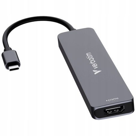 Adapter HUB Verbatim HDMI USB-C 2xUSB-A SD microSD 5 portów przejściów