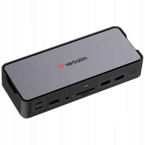 Adapter stacja dokująca USB-C 15w1 2xHDMI 1xRJ45 4xUSB-A 4xUSB-C Verba