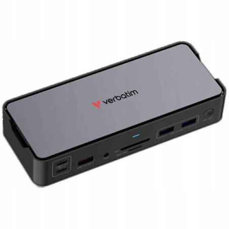 Adapter stacja dokująca USB-C 15w1 2xHDMI 1xRJ45 4xUSB-A 4xUSB-C Verba