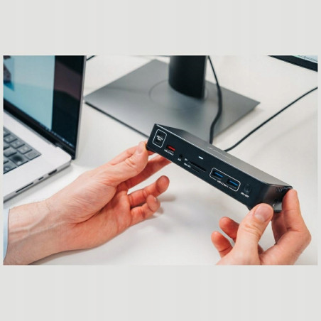 Adapter stacja dokująca USB-C 15w1 2xHDMI 1xRJ45 4xUSB-A 4xUSB-C Verba