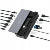 Adapter stacja dokująca USB-C Pro 15w1 HDMI RJ45 SD microSD 2xHDMI Ver