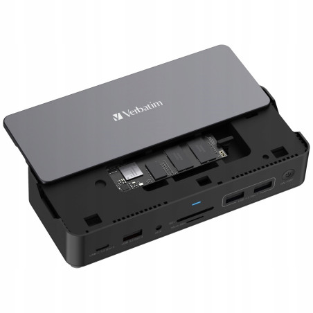 Adapter stacja dokująca USB-C Pro 15w1 HDMI RJ45 SD microSD 2xHDMI Ver
