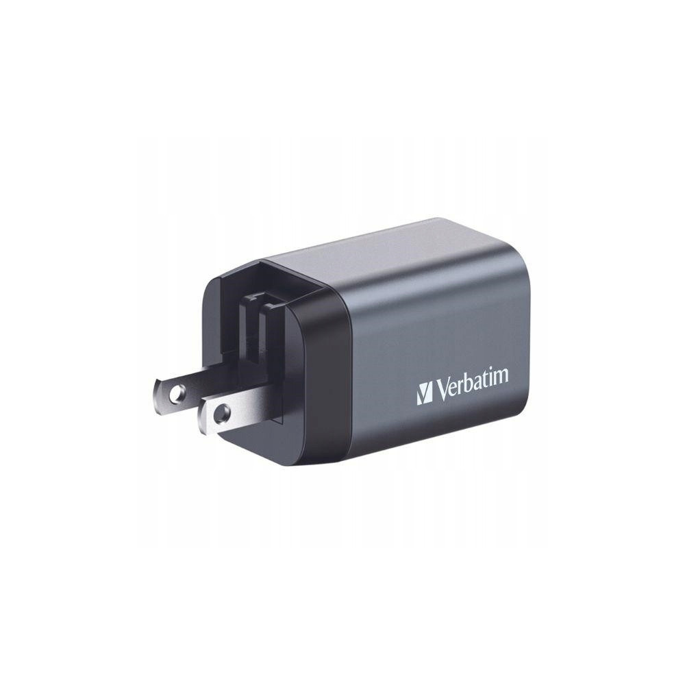 Ładowarka sieciowa 35W Verbatim GaN USB-C USB-A czarna zasilacz
