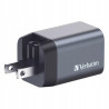 Ładowarka sieciowa 35W Verbatim GaN USB-C USB-A czarna zasilacz