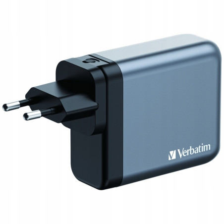 Ładowarka sieciowa 140W Verbatim GaN 3xUSB-C USB-A biała zasilacz adap