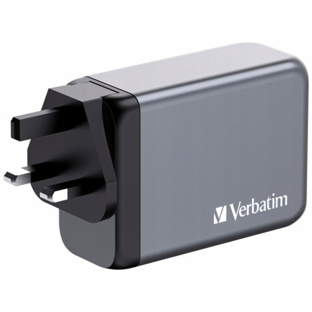 Ładowarka sieciowa 240W Verbatim GaN 3xUSB-C/USB-A czarna Quick Charge