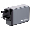 Ładowarka sieciowa 240W Verbatim GaN 3xUSB-C/USB-A czarna Quick Charge