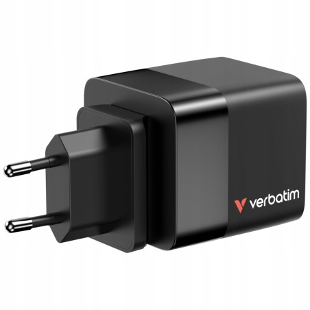 Ładowarka sieciowa 65W GaN 2xUSB-C USB-A Verbatim czarna Zasilacz