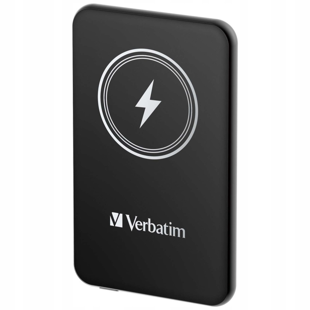Powerbank indukcyjny Verbatim 15W Wireless Magnetic czarny USB-C przen