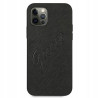 Guess Saffiano Vintage Script — etui do iPhone 12 Pro Max, czarne