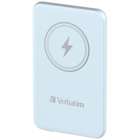 Powerbank indukcyjny USB-C niebieski litowo-polimerowy Verbatim przeno