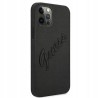 Guess Saffiano Vintage Script — etui do iPhone 12 Pro Max, czarne