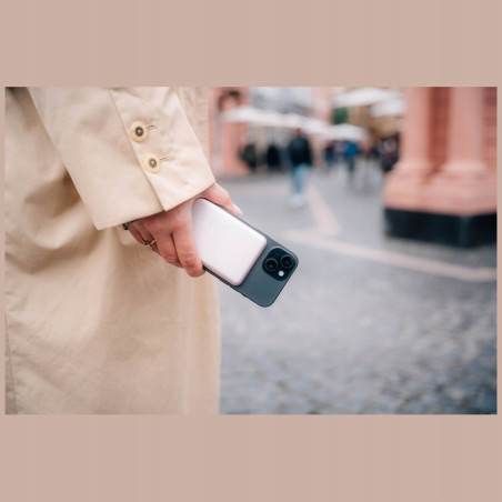 Powerbank magnetyczny indukcyjny 15W różowy Verbatim litowo-polimerowy