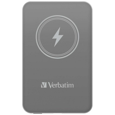 Powerbank indukcyjny 15W bezprzewodowy magnetyczny szary Verbatim