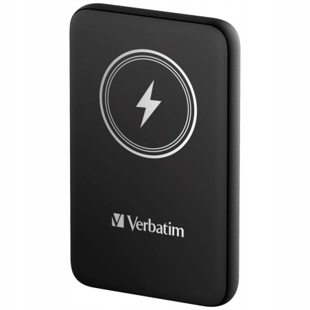 Powerbank indukcyjny 15W 10000mAh bezprzewodowy magnetyczny czarny Ver