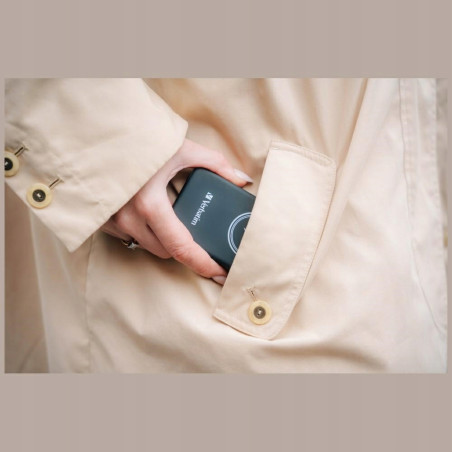 Powerbank indukcyjny 15W 10000mAh bezprzewodowy magnetyczny czarny Ver