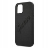 Guess Saffiano Vintage Script — etui do iPhone 12 Pro Max, czarne