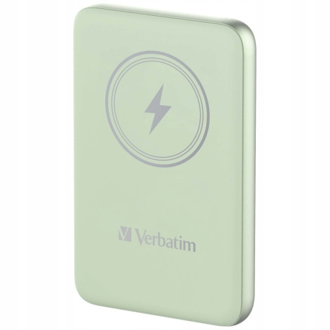 Powerbank indukcyjny 10000mAh magnetyczny USB-C zielony aluminium Verb