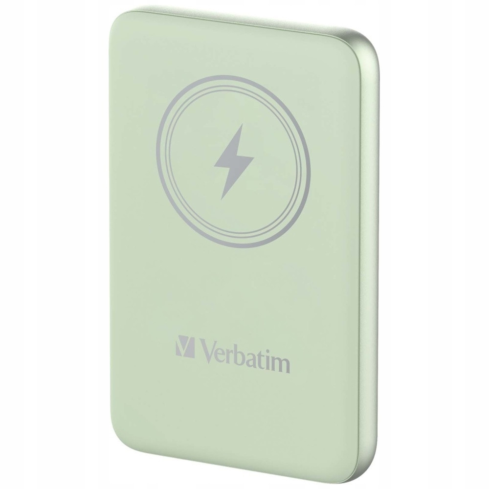 Powerbank indukcyjny 10000mAh magnetyczny USB-C zielony aluminium Verb
