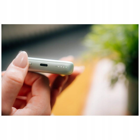 Powerbank indukcyjny 10000mAh magnetyczny USB-C zielony aluminium Verb