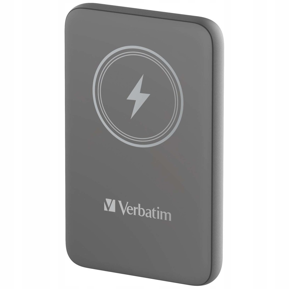 Powerbank indukcyjny 10000mAh USB-C bezprzewodowy szary aluminium Verb