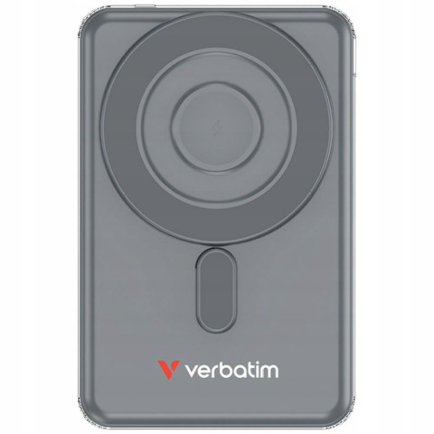 Powerbank indukcyjny 5000mAh 15W Wireless Magnetic szary USB typ C Ver
