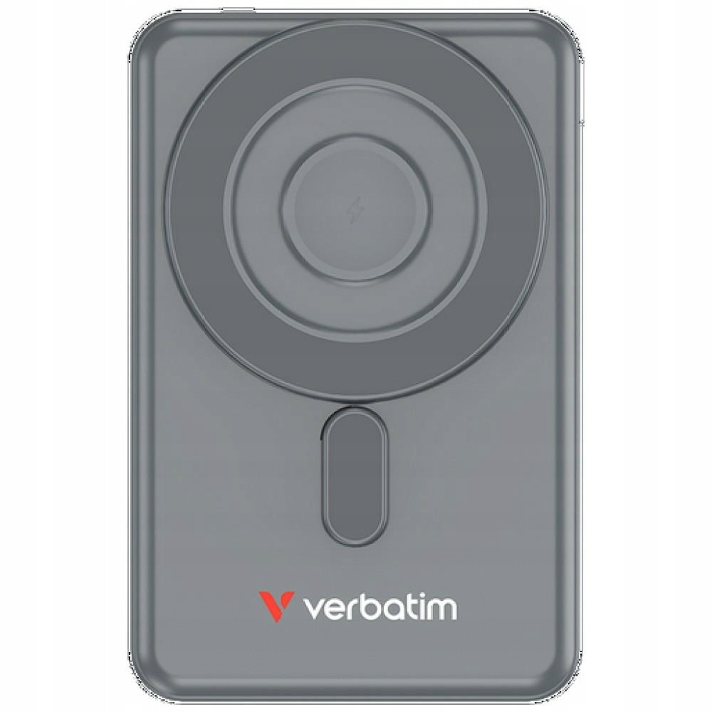 Powerbank indukcyjny 5000mAh 15W Wireless Magnetic szary USB typ C Ver